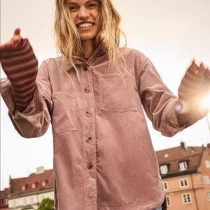 Madewell pink corduroy shacket